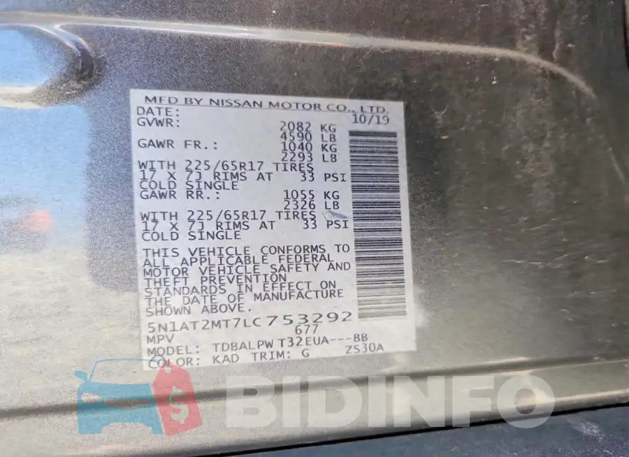 5N1AT2MT7LC753292 Photo# 12