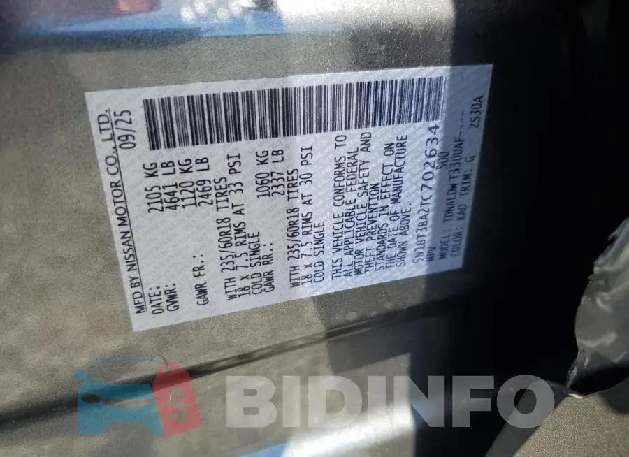 5N1BT3BA2TC702634 Photo# 14