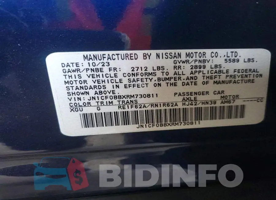 JN1CF0BBXRM730811 Photo# 13