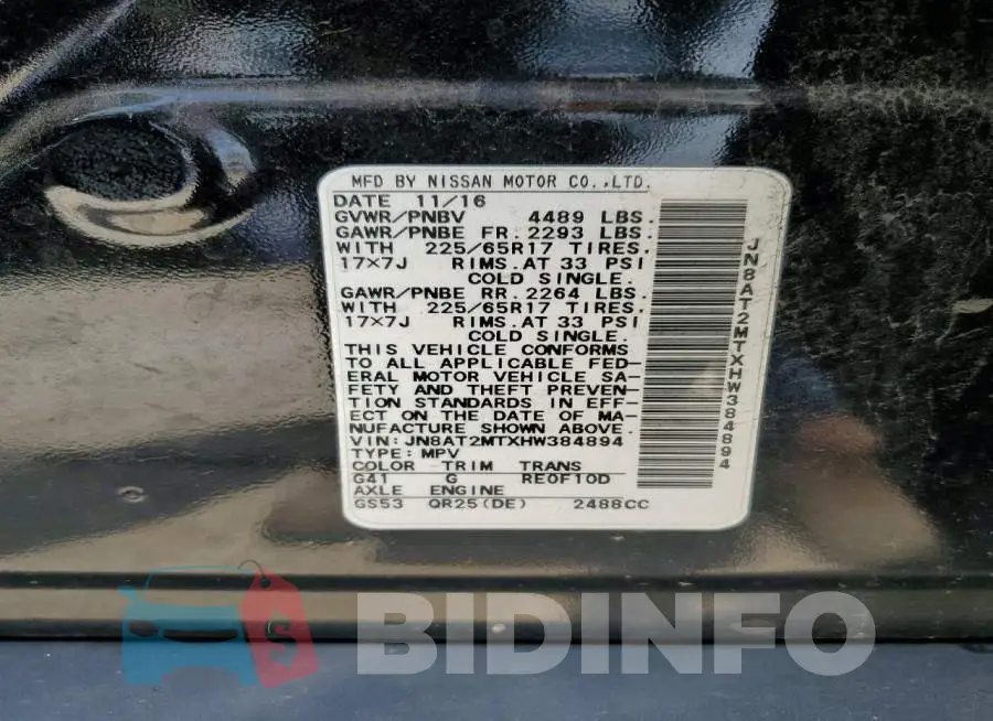 JN8AT2MTXHW384894 Photo# 14