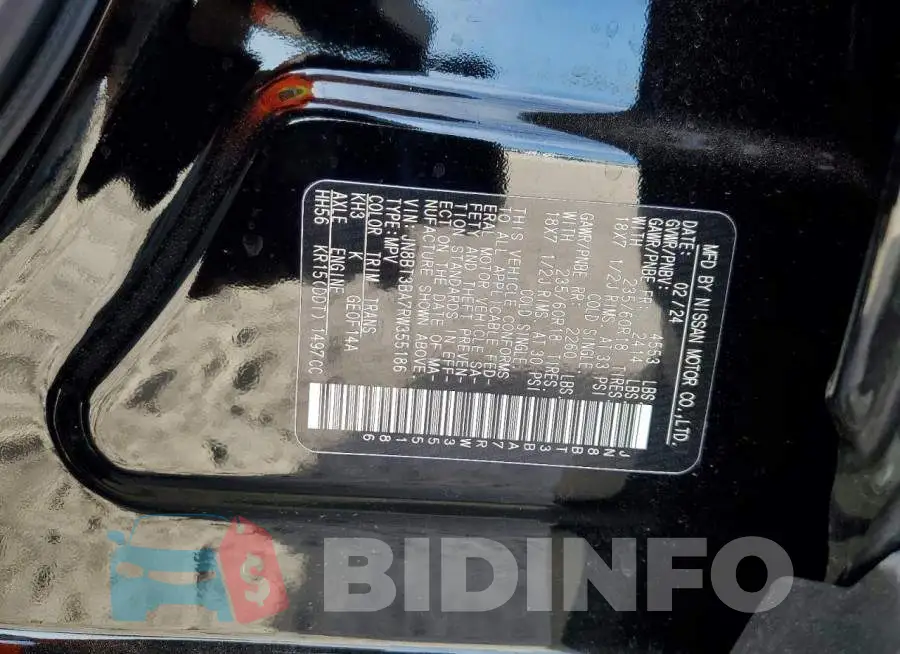 JN8BT3BA7RW355186 Photo# 13