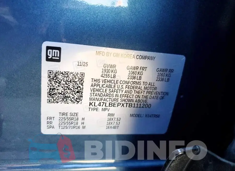 KL47LBEPXTB111200 Photo# 13