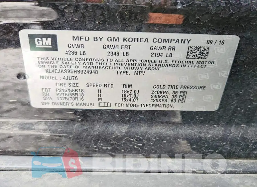 KL4CJASB5HB024948 Photo# 13