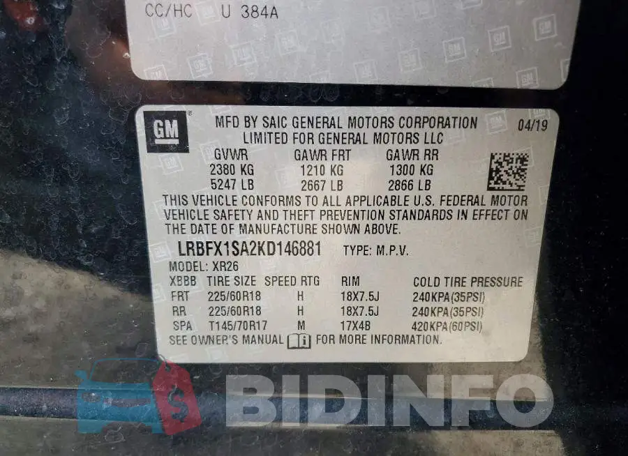 LRBFX1SA2KD146881 Photo# 13