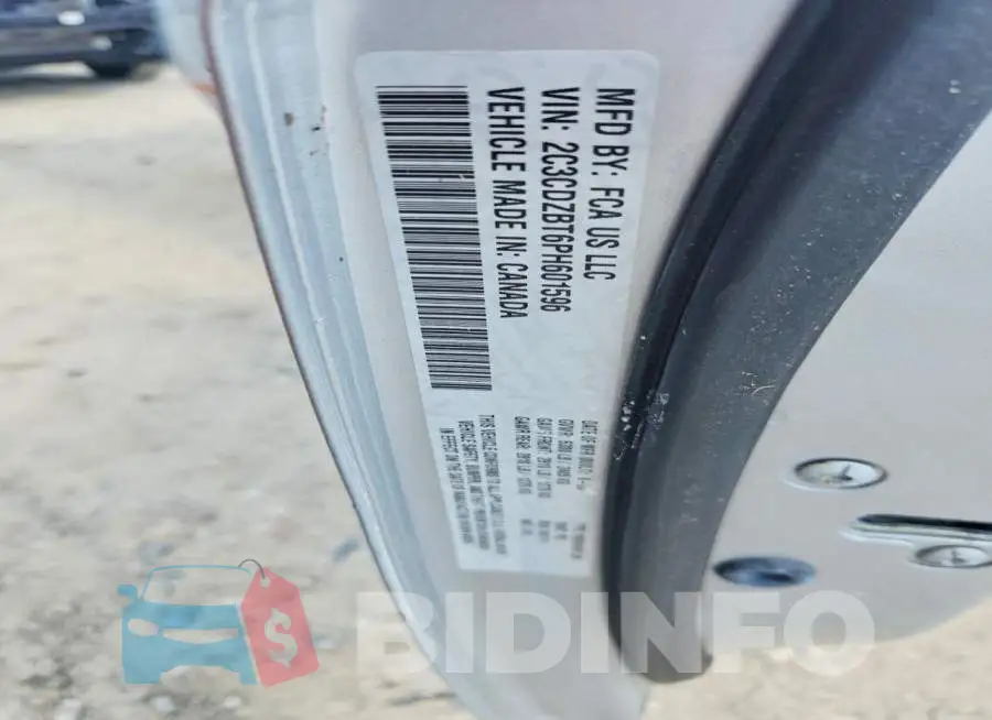 2C3CDZBT6PH601596 Photo# 12