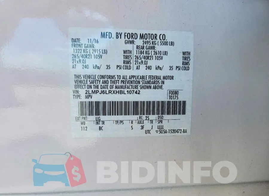 2LMPJ6LRXHBL10742 Photo# 14