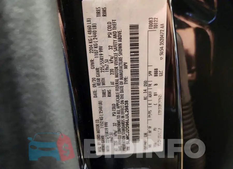 5LMCJ2D96LUL29838 Photo# 13