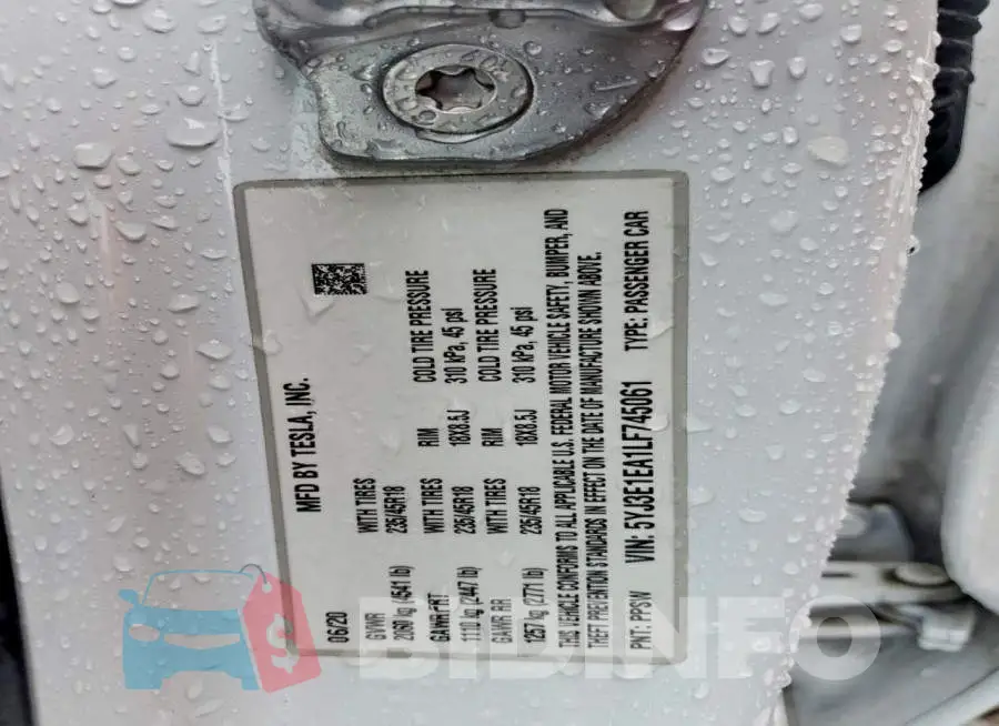 5YJ3E1EA1LF745061 Photo# 12