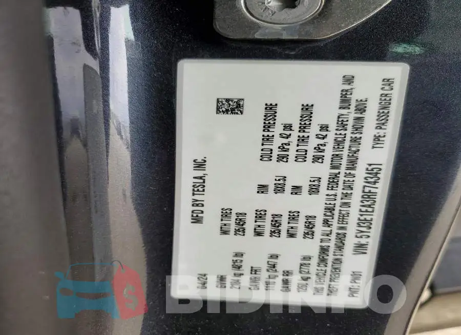 5YJ3E1EA3RF743451 Photo# 12