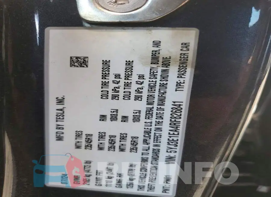 5YJ3E1EA4RF826841 Photo# 12