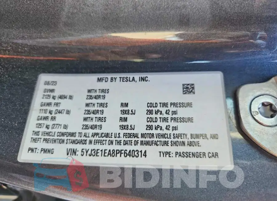 5YJ3E1EA8PF640314 Photo# 12