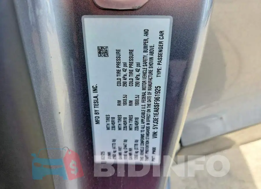 5YJ3E1EA8SF961925 Photo# 13