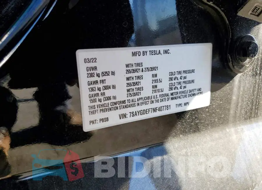 7SAYGDEF7NF407781 Photo# 14