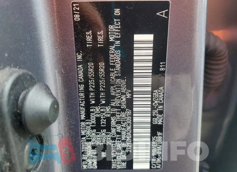 2T2YZMDA2NC309187 Photo# 13