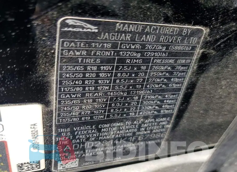 SADHD2S14K1F67986 Photo# 13