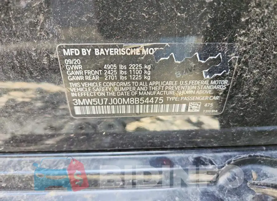 3MW5U7J00M8B54475 Photo# 12
