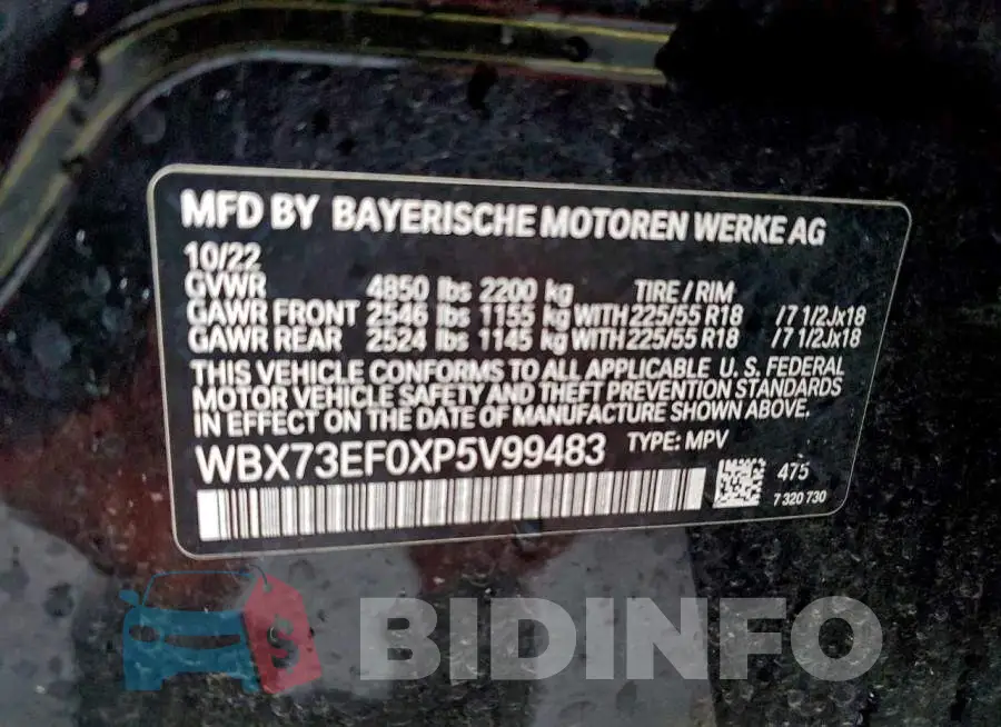 WBX73EF0XP5V99483 Photo# 13