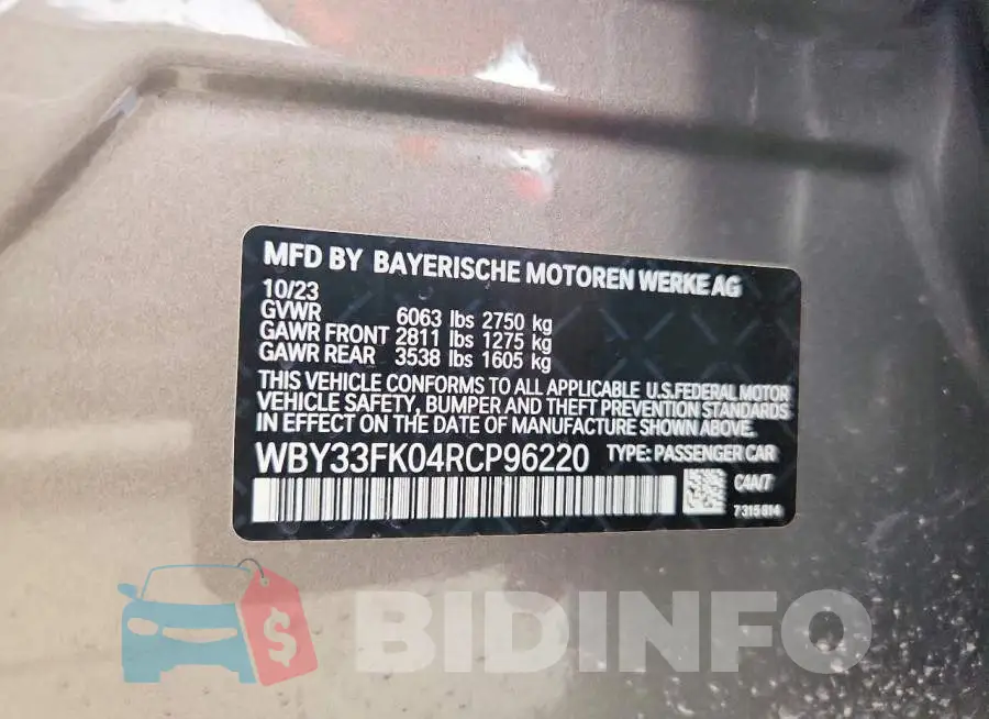 WBY33FK04RCP96220 Photo# 13