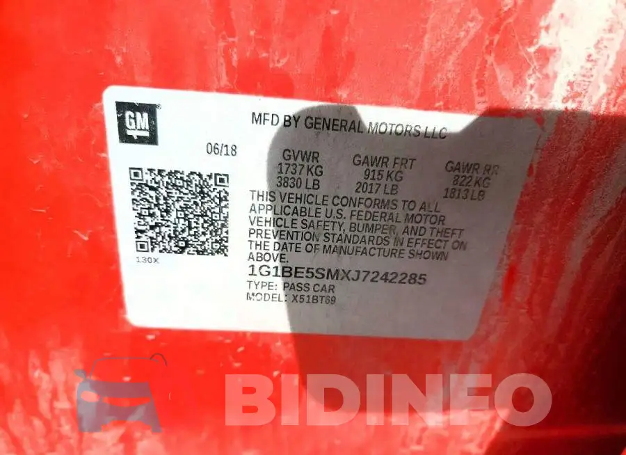 1G1BE5SMXJ7242285 Photo# 13