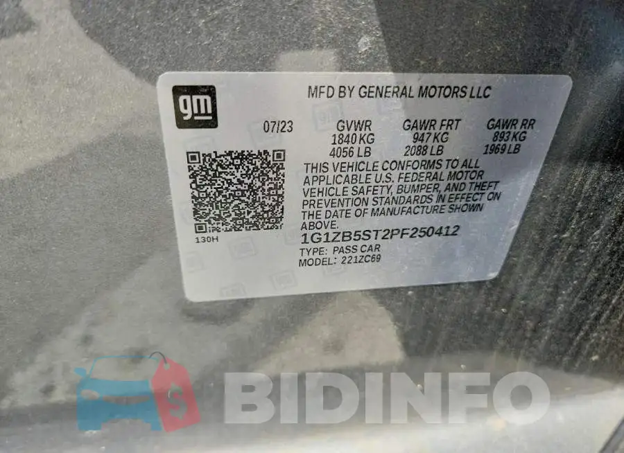 1G1ZB5ST2PF250412 Photo# 12