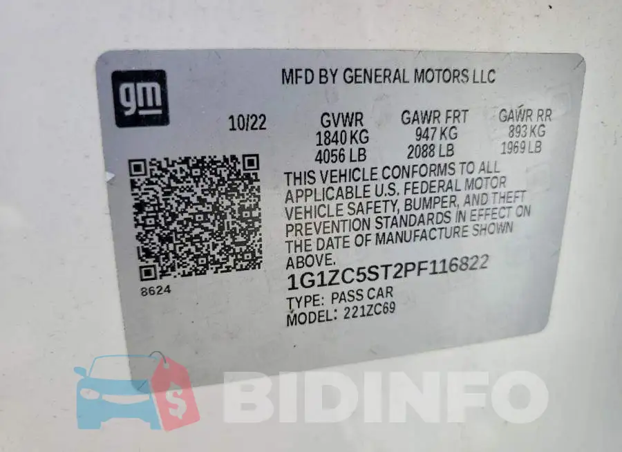 1G1ZC5ST2PF116822 Photo# 12