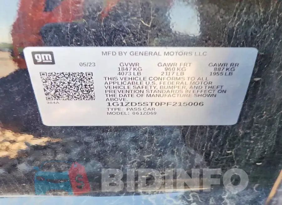 1G1ZD5ST0PF215006 Photo# 13