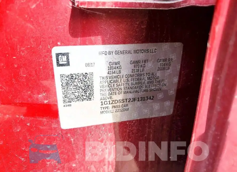 1G1ZD5ST2JF131342 Photo# 12