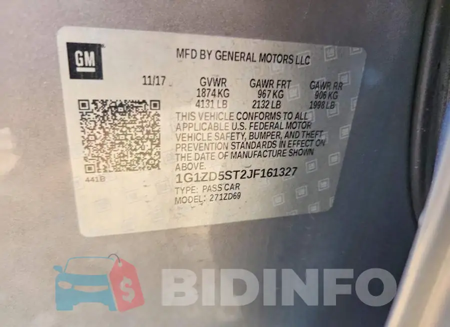 1G1ZD5ST2JF161327 Photo# 12