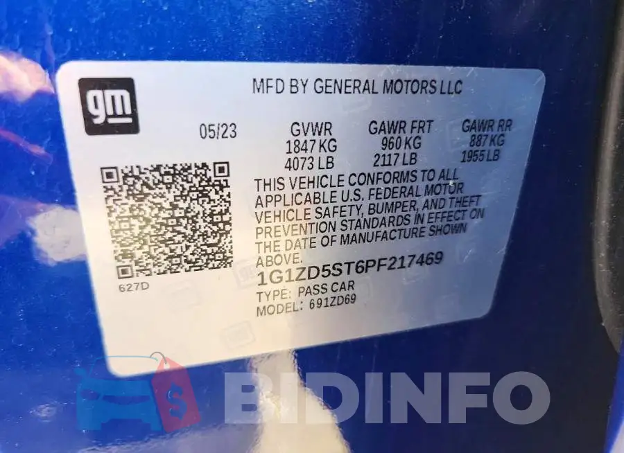 1G1ZD5ST6PF217469 Photo# 12