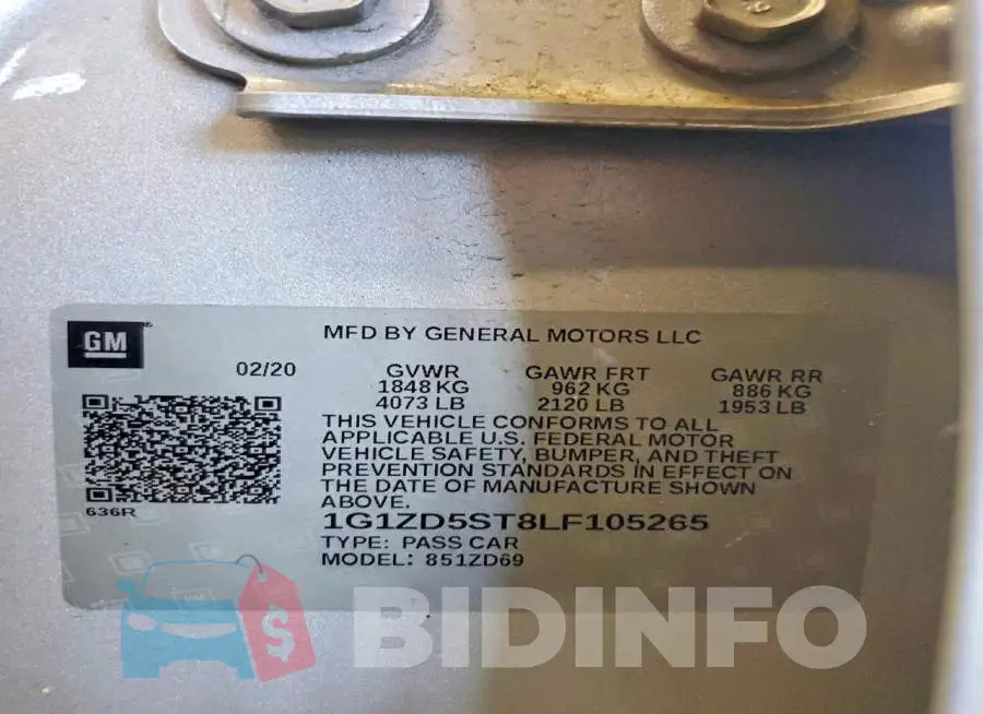 1G1ZD5ST8LF105265 Photo# 12