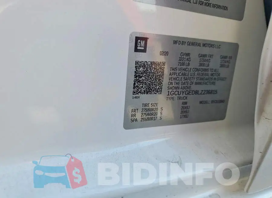 1GCUYGED8LZ236815 Photo# 13