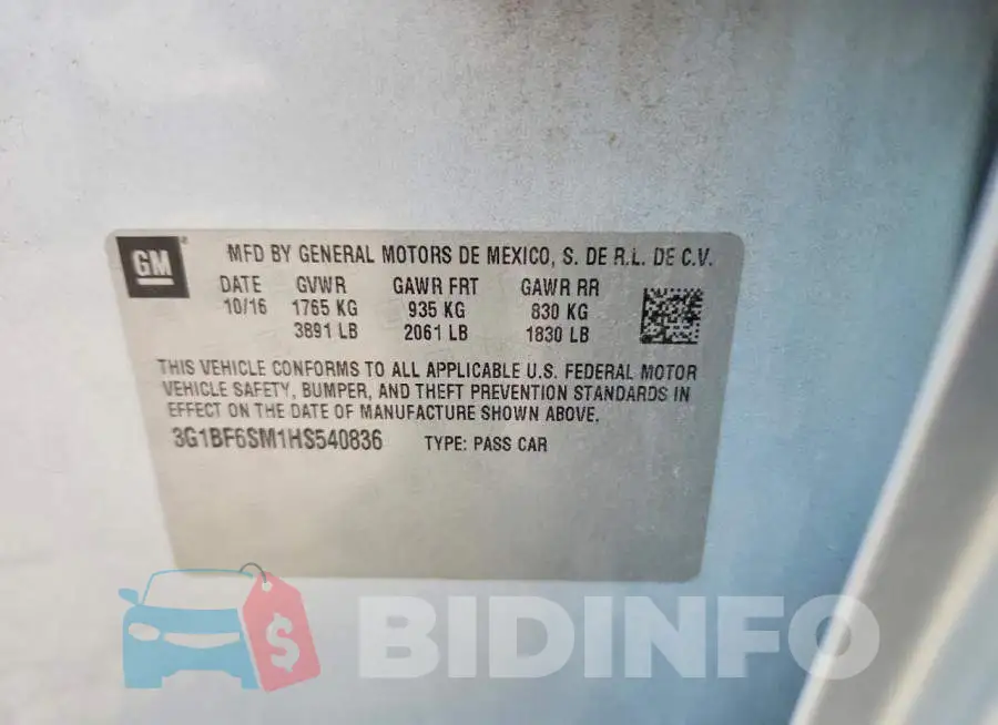 3G1BF6SM1HS540836 Photo# 13