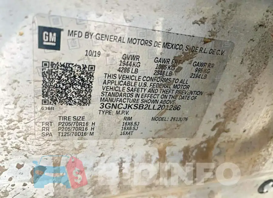 3GNCJKSB2LL201286 Photo# 12