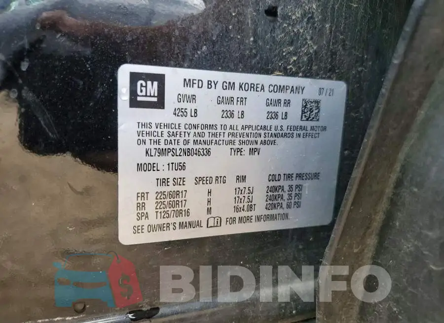 KL79MPSL2NB046336 Photo# 12