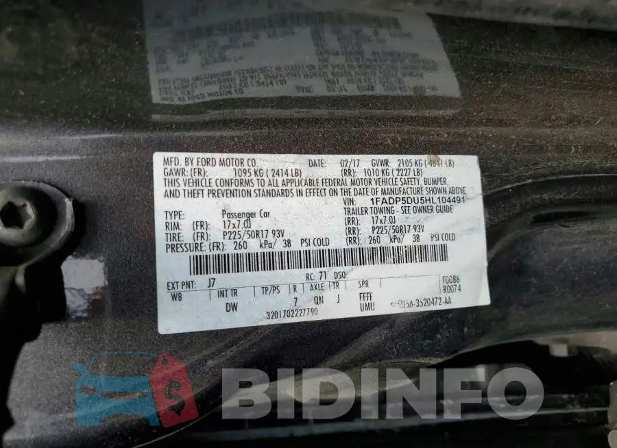 1FADP5DU5HL104491 Photo# 12