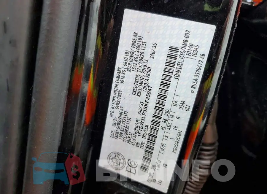 1FTEW3LP3SKF25947 Photo# 12