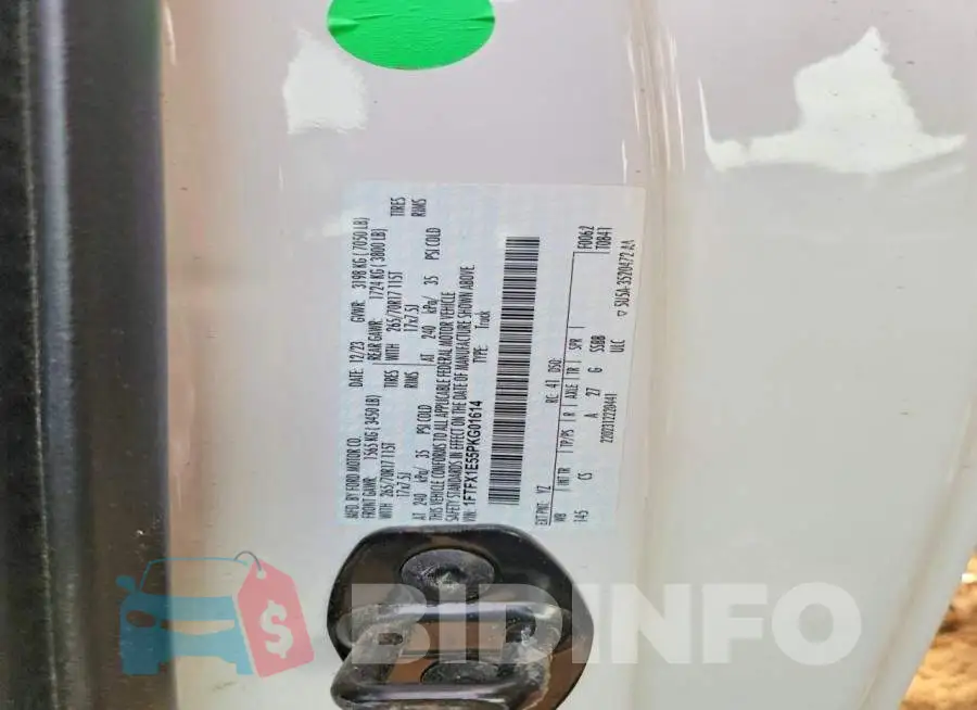 1FTFX1E55PKG01614 Photo# 10