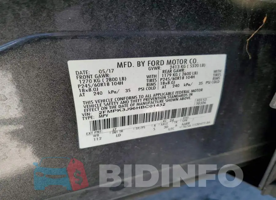2FMPK3J96HBC01432 Photo# 14