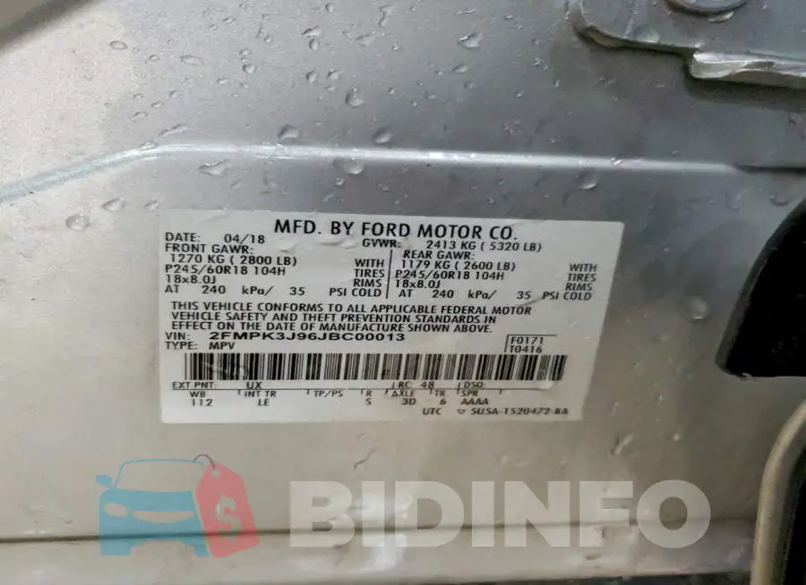 2FMPK3J96JBC00013 Photo# 14