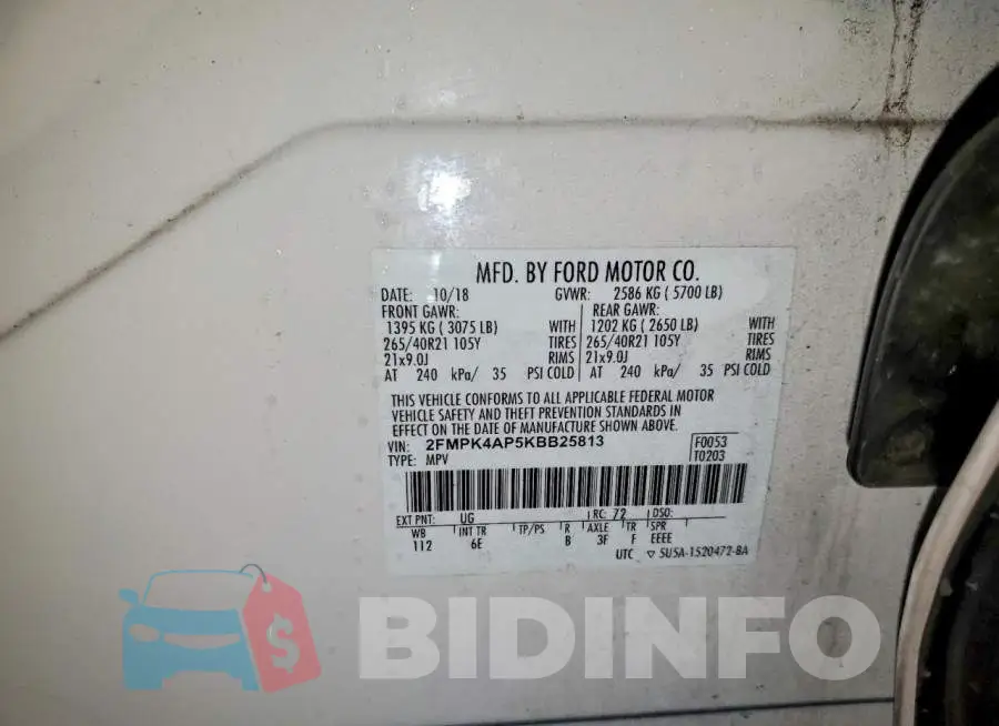 2FMPK4AP5KBB25813 Photo# 13