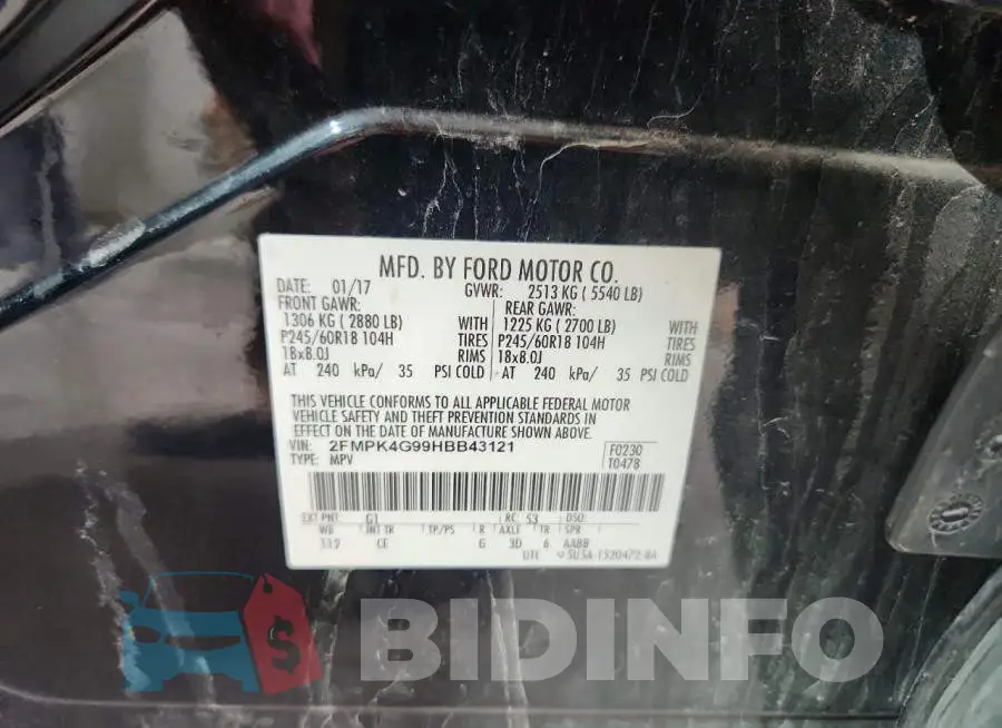 2FMPK4G99HBB43121 Photo# 13