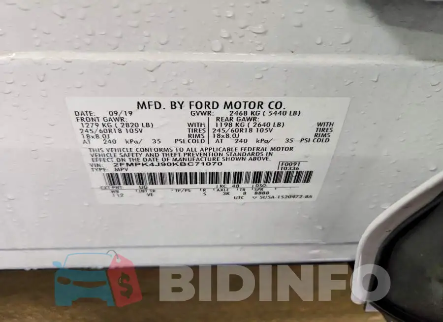 2FMPK4J90KBC71070 Photo# 12