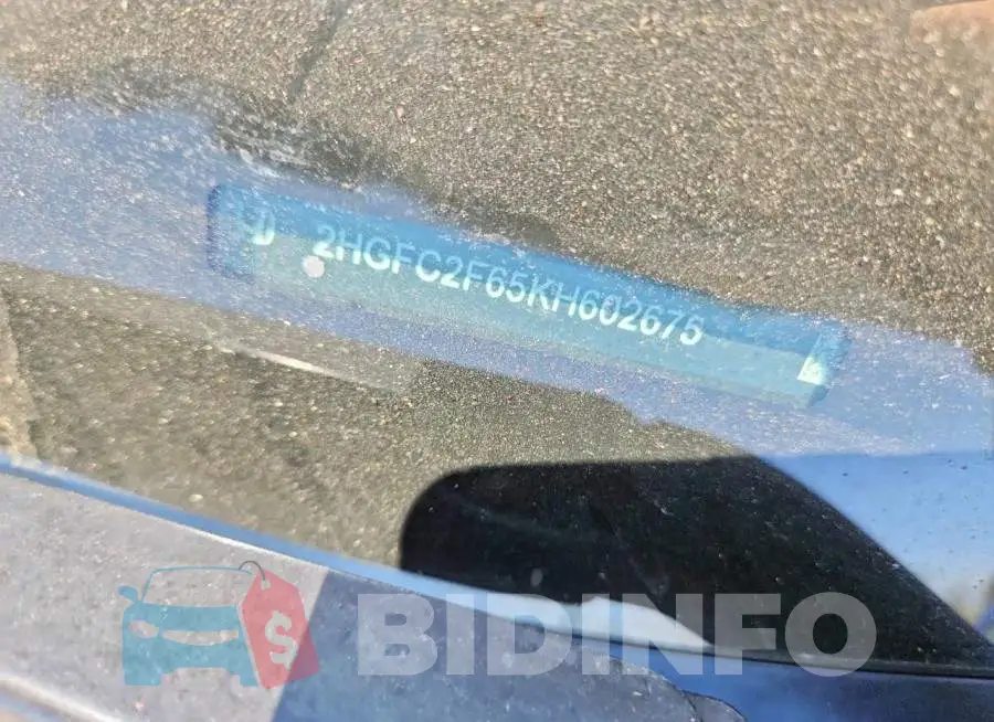 2HGFC2F65KH602675 Photo# 12