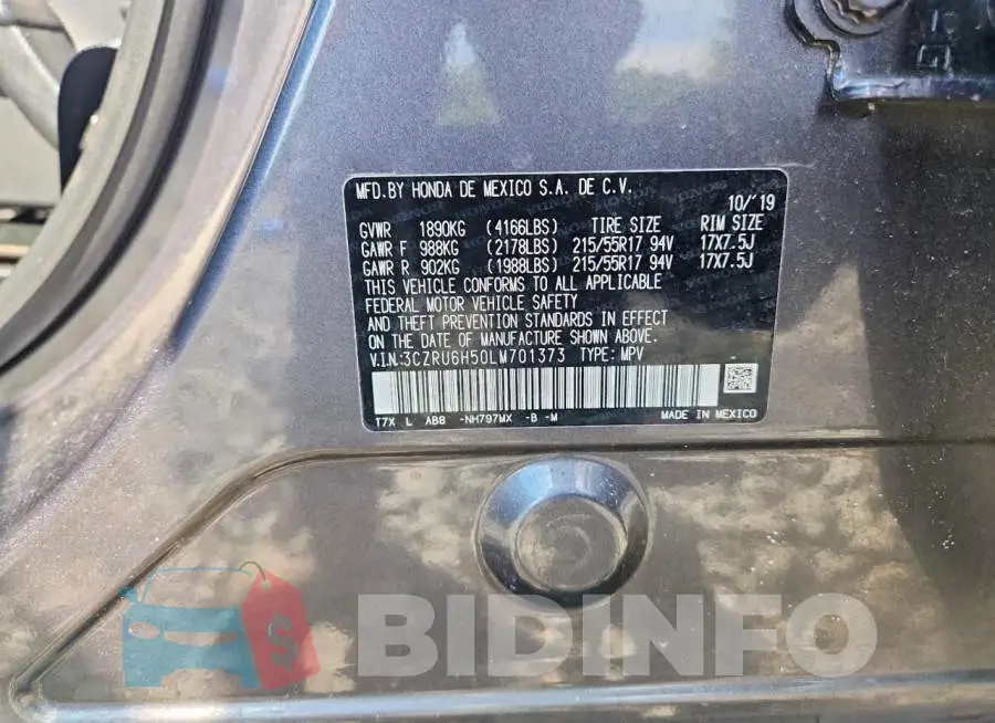 3CZRU6H50LM701373 Photo# 12
