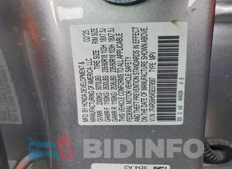 7FARS6H54SE079587 Photo# 13