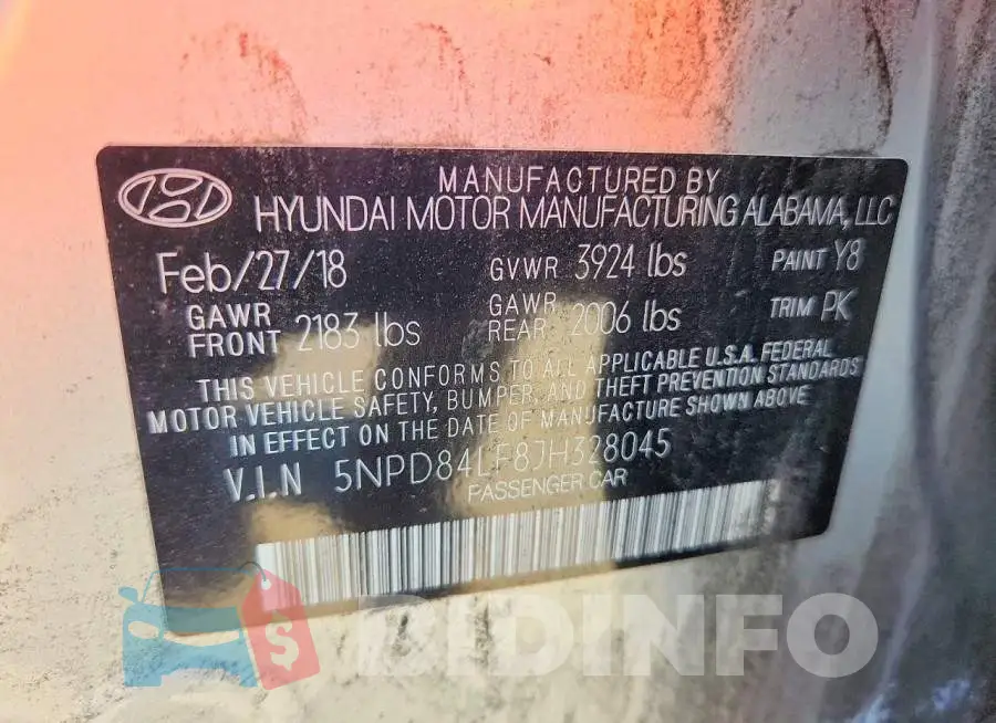 5NPD84LF8JH328045 Photo# 12
