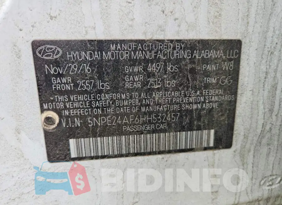 5NPE24AF6HH532457 Photo# 12