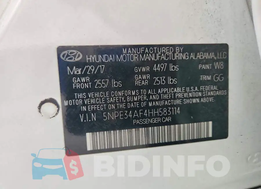 5NPE34AF4HH583114 Photo# 13
