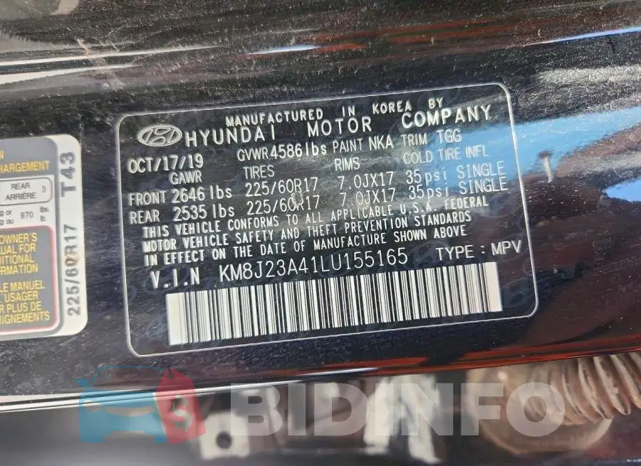 KM8J23A41LU155165 Photo# 13