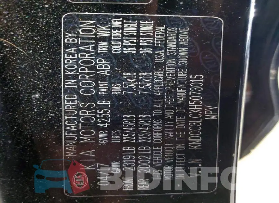 KNDCC3LCXH5073015 Photo# 13